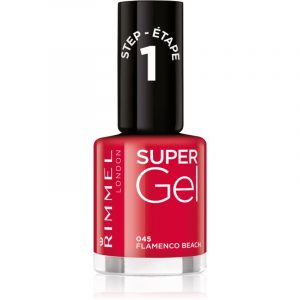 Rimmel Super Gel Step 1 żelowy lakier do paznokci bez konieczności użycia lampy UV/LED odcień 045 Flamenco Beach 12 ml