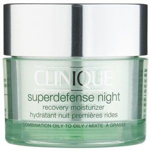 Clinique Superdefense nawilżający krem przeciwzmarszczkowy na noc do skóry tłustej i mieszanej 50 ml