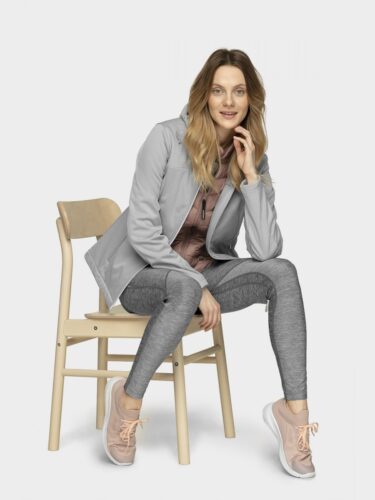 Softshell damski SFD600 – chłodny jasny szary melanż – Outhorn